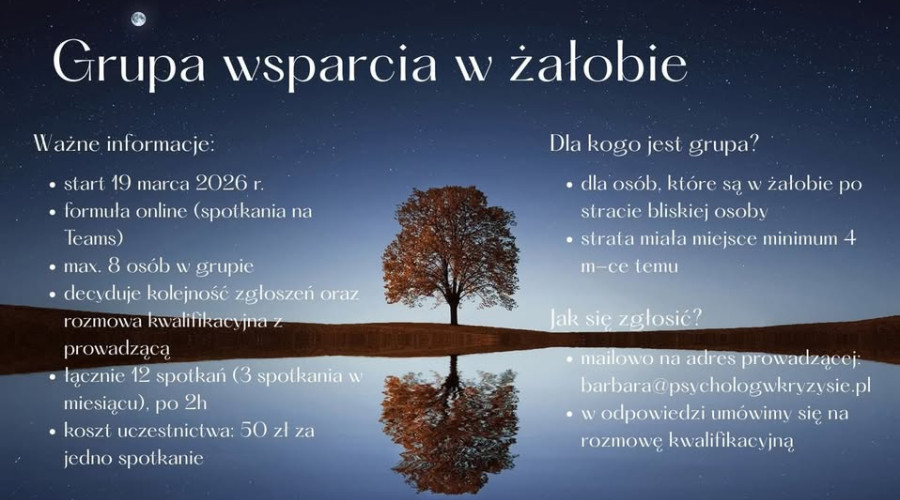 Grupa wsparcia online dla os&oacute;b w żałobie &nbsp;