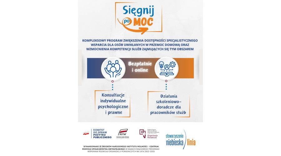 Bezpłatne wsparcie online dla os&oacute;b doświadczających przemocy