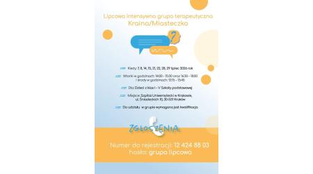 Bezpłatna Terapia grupowa dla dzieci Krak&oacute;w