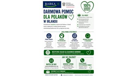 Bezpłatna pomoc psychologiczna dla Polak&oacute;w mieszkających w Irlandii.