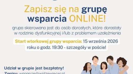 BEZPŁATNA GRUPA WSPARCIA ONLINE