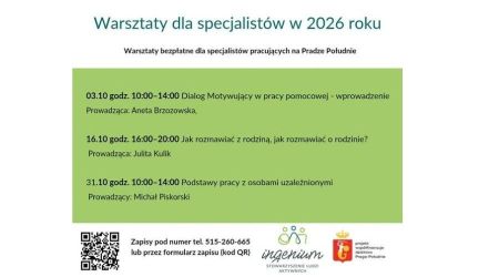 Bezpłatne szkolenia dla psychologów na Pradze Południe