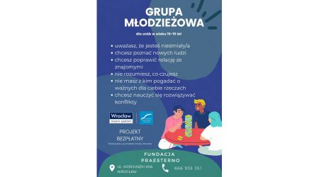 Bezpłatna grupa socjoterapeutyczna Wrocław