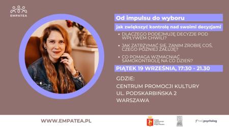 Bezpłatne warsztaty psychologiczne Warszawa