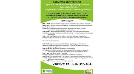 Konferencja: Wyzwania zdrowia psychicznego młodego pokolenia – diagnostyka, terapia i profilaktyka uzależnień w ujęciu interdyscyplinarnym